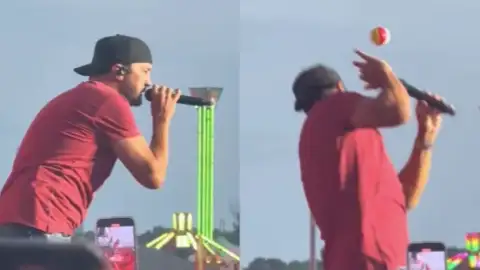 Luke Bryan é atingido por objeto no rosto durante show. Veja o vídeo!